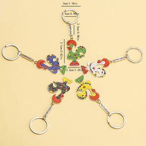 Laminated Gold Rooster Miniature Food Jordan Loops <strong>Japanese</strong> Pendant Charm for Bag Piercings <strong>Jewellery</strong> Making Wholesale Designer - Product Image 3