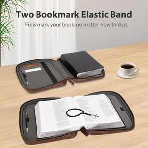 Porta Bibbia Riutilizzabile con <span class=keywords><strong>Cerniera</strong></span>, Custodia Portatile per Chiesa, Organizer Resistente per Libri 28x21x6cm - Product Image 3