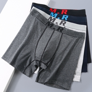 Biancheria intima da uomo in puro cotone allungata per le gambe antiusura comodi pantaloncini sportivi a quattro angoli <span class=keywords><strong>Boxer</strong></span> a <span class=keywords><strong>gamba</strong></span> <span class=keywords><strong>lunga</strong></span> per gli uomini - Product Image 4