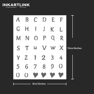 สติกเกอร์สักลายตัวอักษรและตัวเลขแบบสมุนไพร กันน้ำ ติดทนนาน 15 วัน ลายกึ่งถาวร สำหรับตกแต่งร่างกายบริเวณคอ อก ผู้หญิง ผู้ชาย - Product Image 3