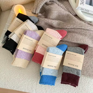 Calcetines S042504JY de alta calidad, económicos y <span class=keywords><strong>muy</strong></span> vendidos, con dos capas de tejido acanalado, color blanco, y calcetines de algodón. - Product Image 2