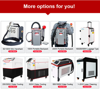 Nettoyeur laser portable à fibre pulsée pour bagages, valises, bois et métal, élimination de la rouille, 100W 200W 300W 500W