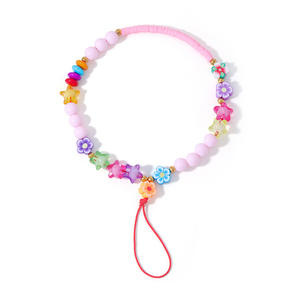 Nouvelle vente chaude coloré téléphone sangles Amériques à la main initiale lettre coeur perles Style téléphone portable chaînes perles pour les femmes - Product Image 6