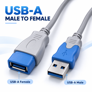 Cable de Extensión USB 2.0 de Alta Velocidad Qiulink, Cable Extensor USB A Macho a Hembra, Cable de Sincronización de Datos y Carga <span class=keywords><strong>para</strong></span> PC y Laptop - Product Image 4