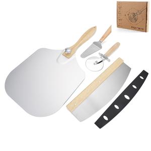 Caja de herramientas para pizza, espátula, cortador de mango de madera, cuchillo de rueda, espátula pequeña - Product Image 1