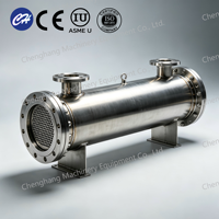 Échangeur de chaleur à tubes en acier inoxydable industriel avec refroidissement rapide automatique 50 GPM pour traitement chimique certifié ASME CE