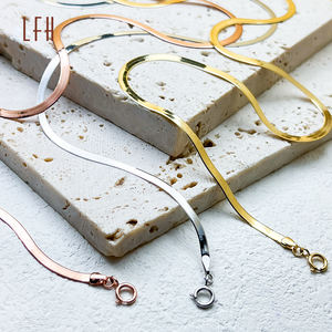 Produttore 18k gioielli in oro a spina di pesce catena catena di serpente giallo rosa oro vero gioielli 18k con certificato - Product Image 5