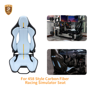 Siège de simulation en fibre de carbone sèche pour <span class=keywords><strong>simulateur</strong></span> de course Direct Drive, compatible avec <span class=keywords><strong>Ferrari</strong></span> 296GTB SF90 F8 458, siège baquet universel - Product Image 6