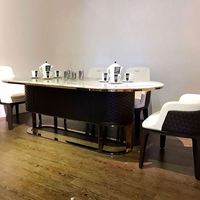 Ensemble de salle à manger moderne de luxe pour la maison, table à manger en marbre fabriquée en Chine avec garantie de 10 ans