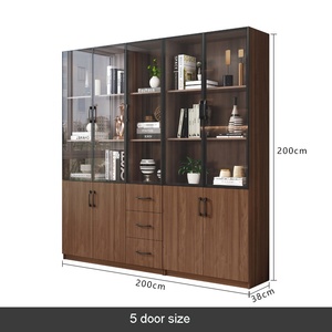 Bibliothèque en noyer, organisateur modulaire transparent, armoire nordique moderne, étagère <span class=keywords><strong>de</strong></span> <span class=keywords><strong>rangement</strong></span> en <span class=keywords><strong>bois</strong></span> en forme <span class=keywords><strong>de</strong></span> <span class=keywords><strong>cube</strong></span> pour le salon - Product Image 6