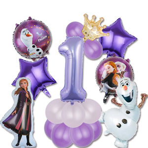 Set di palloncini d'avventura congelati-<span class=keywords><strong>Elsa</strong></span>, <span class=keywords><strong>Anna</strong></span> <span class=keywords><strong>e</strong></span> Olaf-palloncini decorativi in alluminio per il compleanno dei bambini - Product Image 1