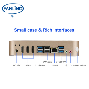 Оптовая настольный компьютер Intel процессор core i7 6700 розовое золото 4 к двойной дисплей мини ПК с <span class=keywords><strong>3</strong></span> * HD-MI порты и разъёмы - Product Image 2