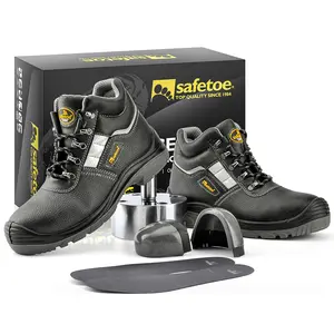 Safetoe-scarpa di sicurezza industriale per gli uomini, punta d'acciaio, indistruttibile, costruzione esd, lavoro, S3