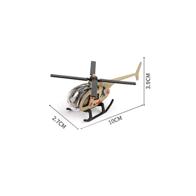 Diecast Model uçak oyuncak Mini alaşım sürgülü uçak Metal oyuncak HN978976 için askeri helikopter