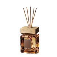 Diffuseur d'aromathérapie en rotin boisé oriental - Parfum longue durée sans flamme, haut de gamme, style italien, pour usage domestique 60-90
