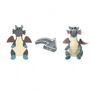 <b>Stuffed</b> Animal <b>Toys</b> Customizable Blue Dragon Plush From Design <b>Stuffed</b> Animal <b>Toys</b> Cartoon Style Sample Dragon <b>Stuffed</b> Doll - Product Image 5