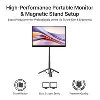 Moniteur portable 16 pouces avec support magnétique, écran IPS 2,5K non tactile, rétroéclairage LED 60Hz, haut-parleur intégré, conçu pour ordinateur portable