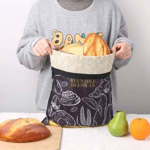 Reusable Beeswax Bread <b>Bags</b> for <b>Freezer</b> & Refrigerator Food Storage Covers - Product Image 4