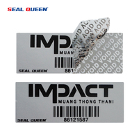 SEAL QUEEN taille personnalisée imprimée étiquettes de garantie vides impression d'autocollant d'étiquette inviolable à faible résidu pour l'emballage de la boîte de livraison