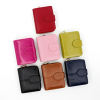 Dompet Pendek Wanita Baru Modis Kasual Sederhana Clutch Resleting Slot Kartu Multi-Kartu Tempat Kartu Dompet Koin PU Poliester Grosir