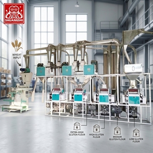 Moulin à blé vertical <span class=keywords><strong>semi</strong></span>-automatique complet pour la production de <span class=keywords><strong>farine</strong></span> de blé à vendre - Product Image 1