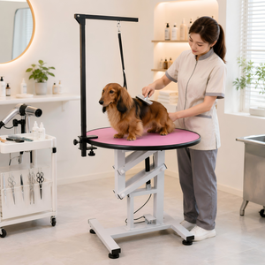 Table de toilettage vétérinaire à levage pneumatique rotative à 360° pour chiens, chats, chevaux, petits animaux, salon de toilettage - Product Image 4