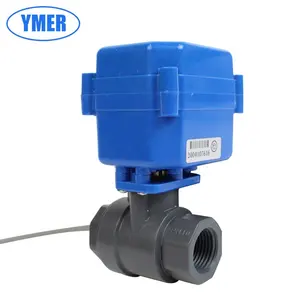 Mini pvc a 2 vie della valvola a sfera del motore elettrico Ac22OV per irrigazione dell'acqua del giardino 1/2inch NC nessuna valvola di controllo del flusso