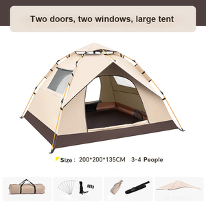 Tente de <span class=keywords><strong>camping</strong></span> de haute qualité à double couche, ouverture rapide, rangement facile, tente automatique, tente de voyage, tente de plage, tente d'extérieur - Product Image 4