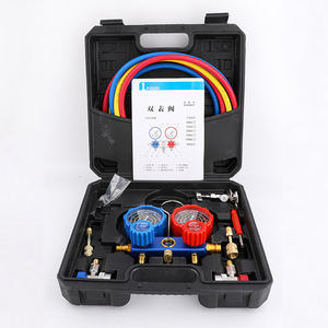 AC-Messgeräte 3-Wege-Verteilermessungsset für <span class=keywords><strong>R22</strong></span> R134a R401a R404a Kältemittel-Kfz-Messgerät mit Schläuchen Schnell kupplungen - Product Image 3