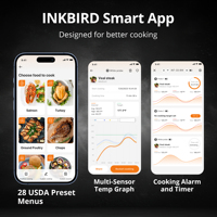 Contrôleur de barbecue INKBIRD INT-33-BW avec connexion Wifi et Bluetooth, ventilateur inclus, pour barbecue à gaz, Kamado, Green Egg