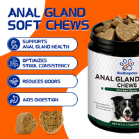 Suppléments de soins pour animaux de compagnie de qualité supérieure pour le soutien de la glande anale du chien 24 mois Application d'acide glutamique de canneberge pour toutes les races