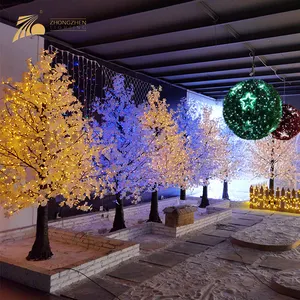 Profesyonel fabrika özel tatil dekorasyon yapay akçaağaç ağaç ışık
