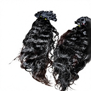 SV3 Cabello Humano Remy Virgen Indio 100g a Granel Ondulado Profundo Trama Única Doble Trama en las Puntas Apto para Todos los Colores - Product Image 1