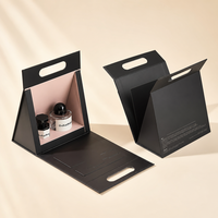 Boîte d'affichage magnétique personnalisée avec poignée et insert en EVA pour parfums, soins de la peau et cosmétiques, emballage imprimé UV sélectif