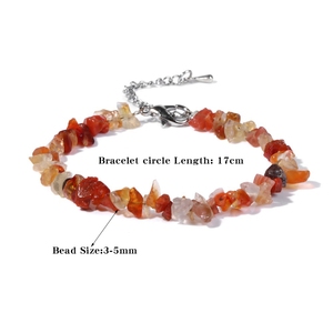Braccialetti con trucioli di ghiaia in cristallo con pietre preziose irregolari - Product Image 2