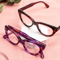 Classique Vintage Cat Eye Acétate Optique Cadre Solide À La Mode Lunettes Lunettes Femmes 2025