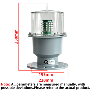 Lámpara de Obstrucción de Aviación de Alta Intensidad a Prueba de Agua, Luz de Baliza de Advertencia para Aeropuertos y Aeronaves - Product Image 3