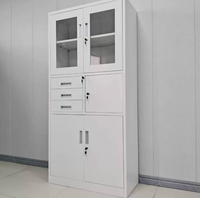 Armoire de rangement métallique robuste à 3 tiroirs, classeur à roulettes, glissières à billes, verrouillage central, revêtement poudré, personnalisable OEM