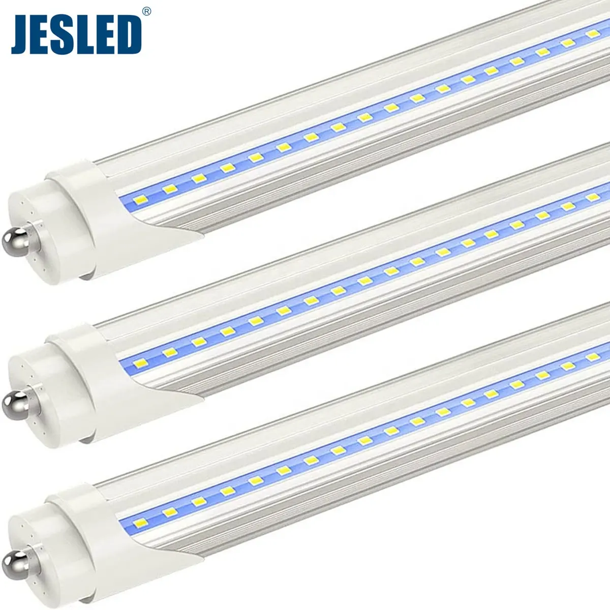 Jeslede 8 Voet Led Lampen T8 T12 Led 8ft Buis Licht F96t8 F96t12 Led Lamp 96 "Fa8 Enkele Pin 45W 5000K 6000K Doorzichtige Cover Etl