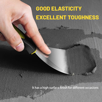 Ensemble de Spatules Industrielles en Acier Inoxydable Poli Miroir, Couteaux à Enduire Flexibles pour Plâtre et Peinture Murale