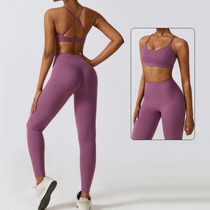 Căng Cao Tập Thể Dục Mặc Yoga Quần Áo Phòng Tập Thể Dục Áo Khoác Dài Tay Áo Activewear Tập Luyện Bộ Cho Phụ Nữ - Product Image 4