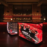 Station de DJ portable avec façade, support de bureau, écran LED vidéo et écran d'affichage pour cabine de DJ