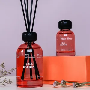 Luxe Geschenkdoos Thuis Geur Glazen Pot Lucht Geur Reed Diffuser Met Rotan Stokken