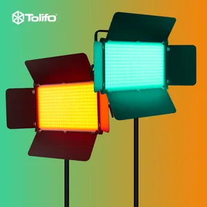 TOLIFO-Panel de luz LED continua para estudio de fotografía, iluminación de vídeo de película RGB, 2700K-10000K, 168W, APP DMX