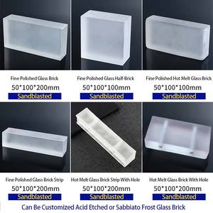 Blocs de verre givré, briques, verre cristallin poli fin, <span class=keywords><strong>pas</strong></span> <span class=keywords><strong>cher</strong></span>, brique de verre décorative, solide, opaque, brique de verre de construction - Product Image 5