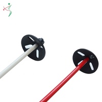 Mâts de drapeau de golf en fibre de verre avec base en métal