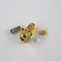 Cable de Audio RG316 de 50 Ohmios, Conector Coaxial RF con Enchufe SMA Macho, Cable de Antena Eléctrico a Prueba de Agua, Conector de Crimpado en Ángulo Recto