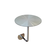 Table ronde murale sur mesure en acier inoxydable, gain de place, table d'appoint pour café, bistrot, bar, OEM ODM