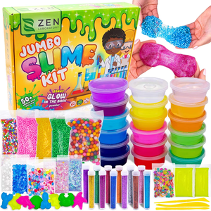 Kit de slime DIY, kit de pâte à modeler, slime ultime qui brille dans le noir, kit de fabrication de slime avec paillettes - Product Image 3