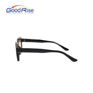 Lunettes de soleil de luxe rétro avec verres jaunes, monture carrée, branches en CP, unisexe, protection UV 400, pour l'été, de créateur - Product Image 6